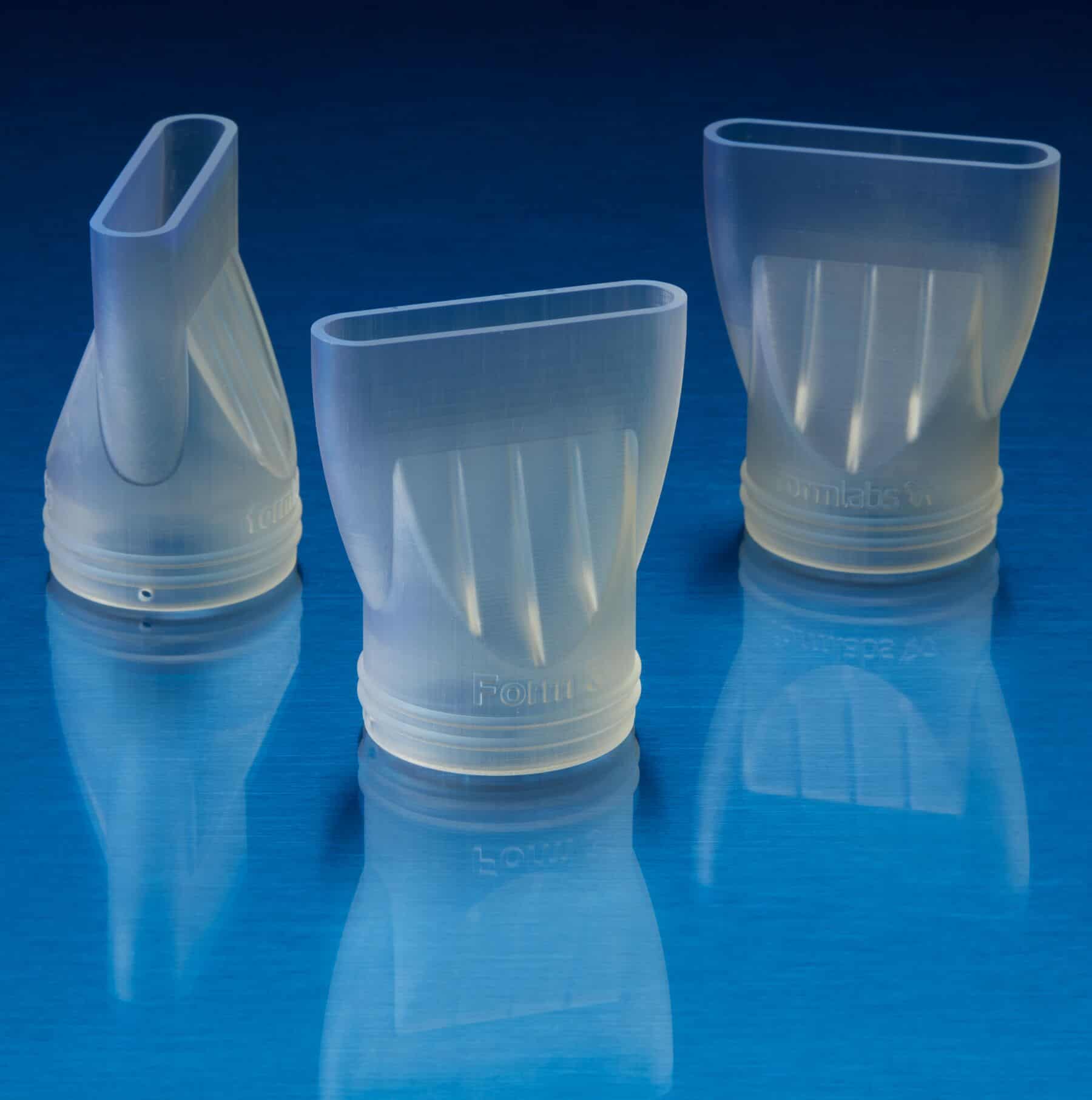 Sample of an engineering part made from High Temp Resin - a hair dryer nozzle